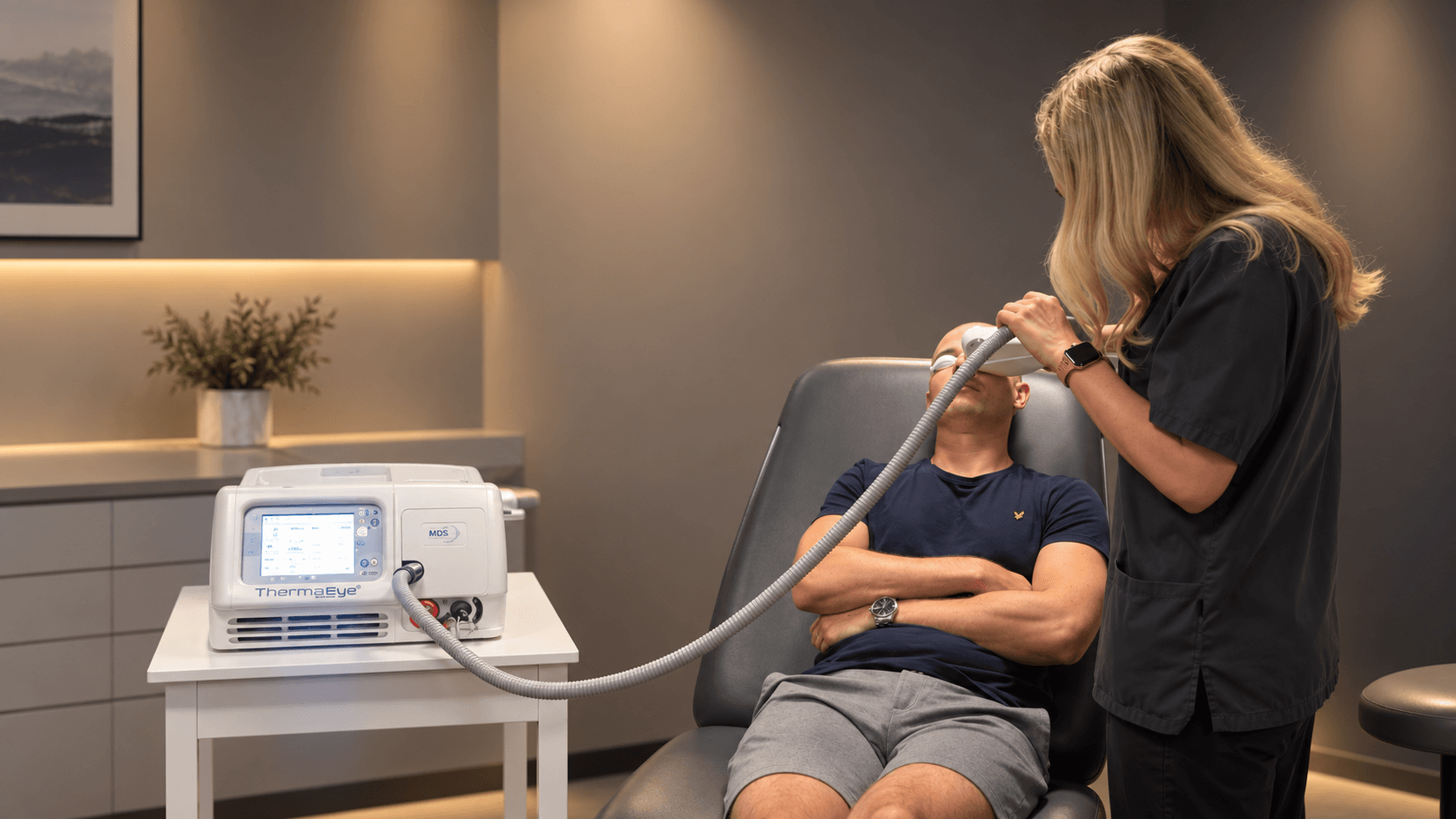ThermaEye Plus IPL-behandling af tørre øjne udføres på X-Visions klinik