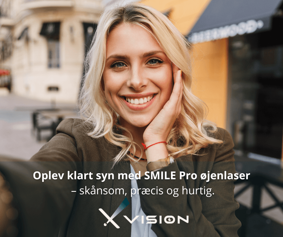 Kvinde med klart syn efter SMILE Pro øjenlaser