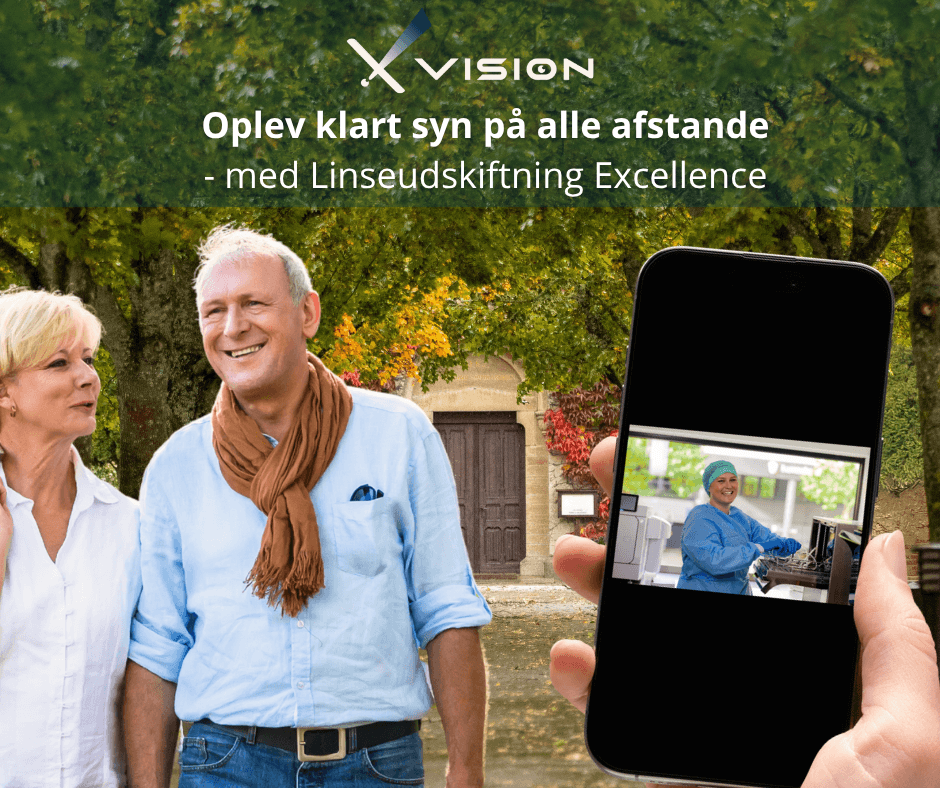 Sammenligning af monofokal og multifokal linse ved linseskift